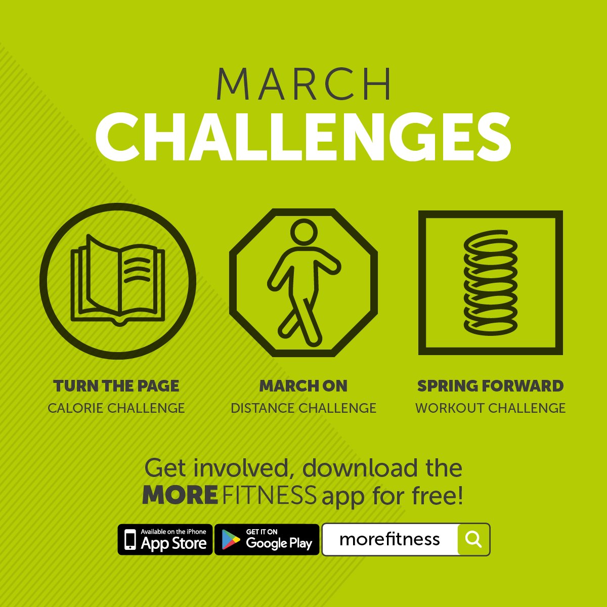 nwscnotts's tweet photo. We're here to help you get a march on with your fitness goals with a new set of app challenges! πͺ
Download the More Fitness App for free today or visit https://t.co/iiaD7BaTUm
#morefitness #fitness #gymmotivation #exercisegoals #exerciseeveryday #workoutmotivation https://t.co/dyuRyRm5m5