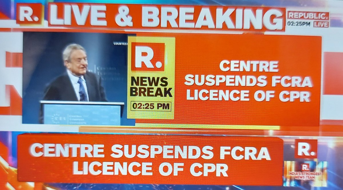 CPR suspected to get funding from SOROS linked groups. FCRA licence of CPR was under scrutiny after IT raids conducted last year on CPR & Oxfam India. Deep Rot being cleaned up. #ModiHaiToMumkinHai #ModiSabParBhari #modiagainin2024