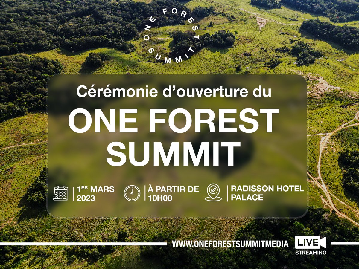 Ce mercredi 1 er mars marque l’ouverture du segment ministériel du #OneForestSummit.
Des ministres de tous les continents, des scientifiques,