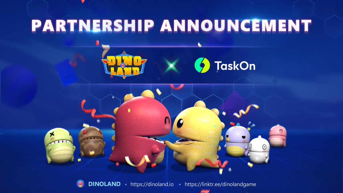 📣PARTNERSHIP ANNOUNCEMENT: DINOLAND X TASKON📣 💥We are excited to announce that Dinoland is in partnership with TaskOn - A Web3 Task Collaboration Platform! 🎁 Giveaway over 154.000 DNL 👉🏻 Find out at: taskon.xyz/campaign/detai…