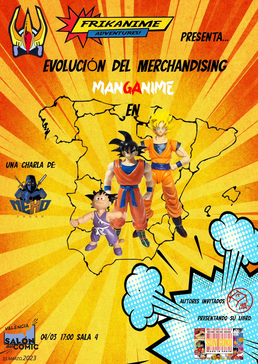 chicodemoda's tweet photo. Boom!!
Son Goku Made in Spain no era el único motivo para acercarme al Salón del Cómic de Valencia!
Junto con mis compis de @NexoFreak  me podréis encontrar dando una charla sobre la evolución del merchandising del manganime en España.
No os lo perdáis! https://t.co/w6yP84s6pZ