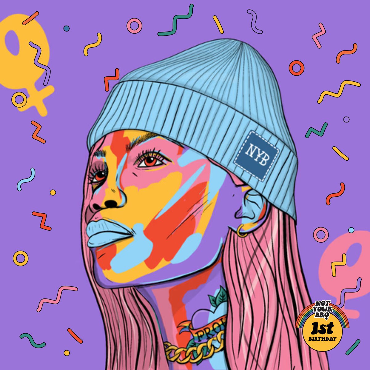 HAPPY 1ST BIRTHDAY <a href="/NotYourBroNFT/">Not Your Bro 🇦🇺</a> 🎉
  
I'm in the draw to win 20,000 Pickle Points and 2 x Not Your Demons NFTs!
  
Create yours at : squizzle.io/nybbirthday
  
#notyourbirthday