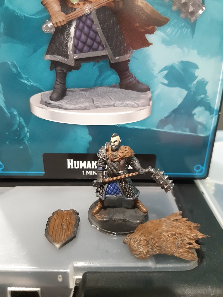 DanTheGreatGam1's tweet photo. #HobbyLunch became dinner but i got to slap some paint down on a future #DnD character i will be playing. Gotta get a mini for my wife so we can do our D&D family https://t.co/dKkwfmNYss