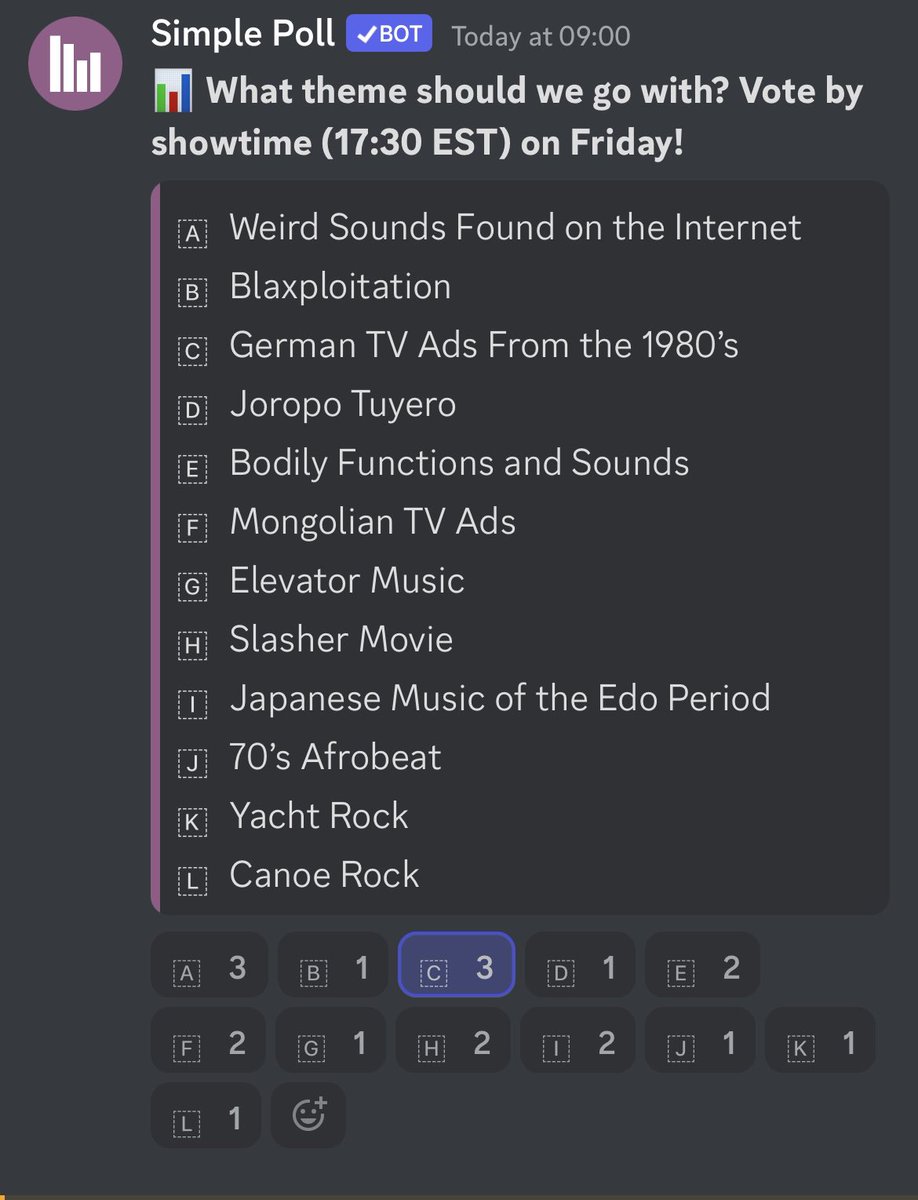 You guys familiar with <a href="/KoalaSampler/">Koala Sampler</a> and the @koalabeatcast? We are voting on a theme for the next flip challenge and welcome any newcomers to vote and participate via the Discord!👇

discord.com/channels/88266…

#koalasampler #koalabeatcast #flipchallenge #sampleflipchallenge