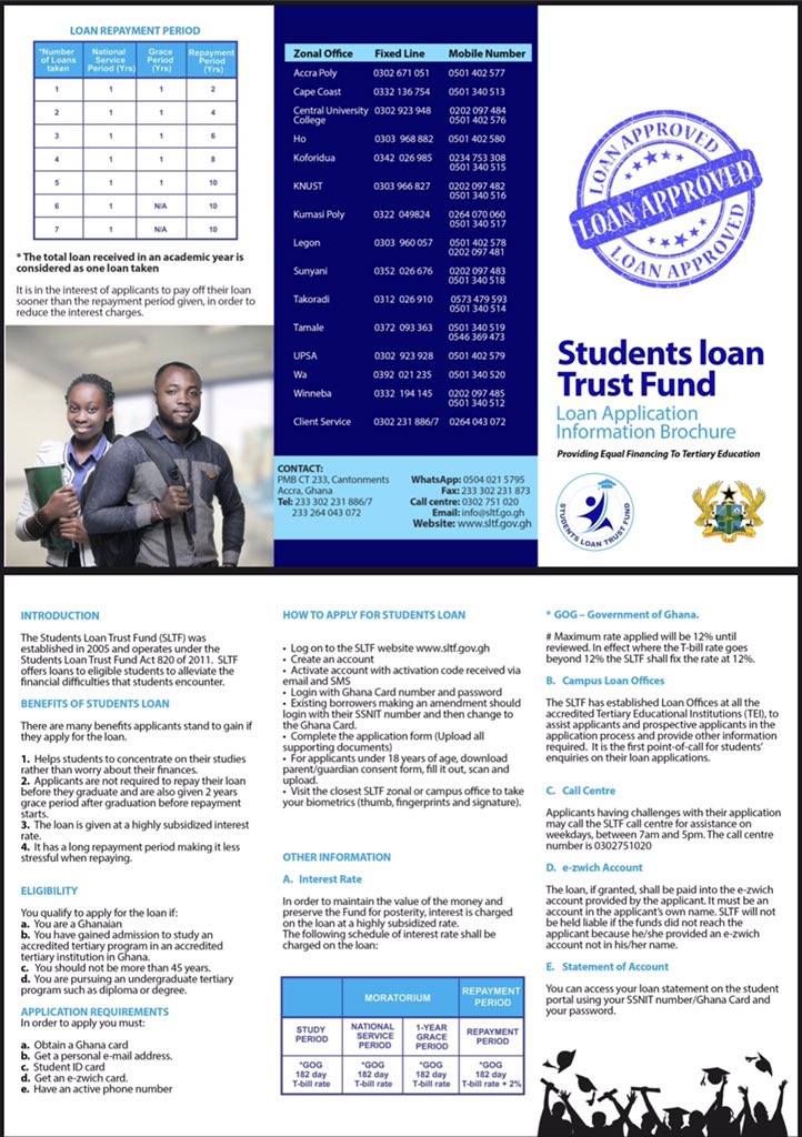 UGDeanofStudent's tweet photo. Here are all the necessary information to aid students in the Application of Students Loan.

#integriprocedamus https://t.co/zfzzaFr3o2