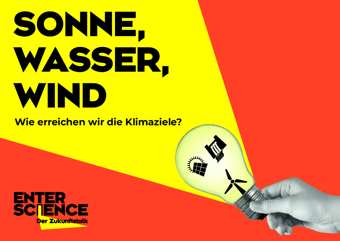 dfg_public's tweet photo. Deutschland will #klimaneutral werden. Reichen Sonne, Wasser & Wind dafür aus? Am 21.03. diskutieren bei #EnterScience Publikum & Wissenschaftlerinnen darüber live @bundeskunsthall mit @KatieGallus @thoraschubert & bei #Youtube. #Energiewende Mehr Infos: https://t.co/E32bORARn6 https://t.co/kzzkj6Iu3x
