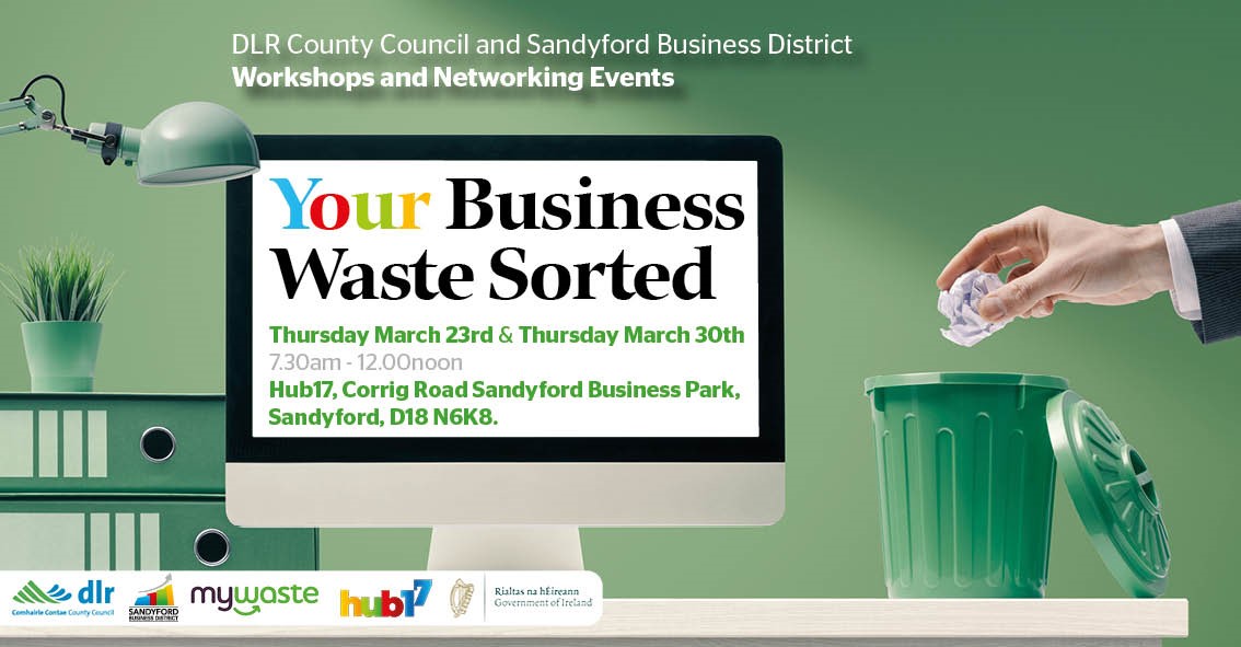 @dlrcc & @SandyfordBID are hosting 2 workshops on on Mar 23 & 30: 'Your Business Waste Sorted' Learn how to reduce your business waste costs with practical advice and tips Register here: tinyurl.com/37afuwk8 #businesswaste #wastemanagement #environment