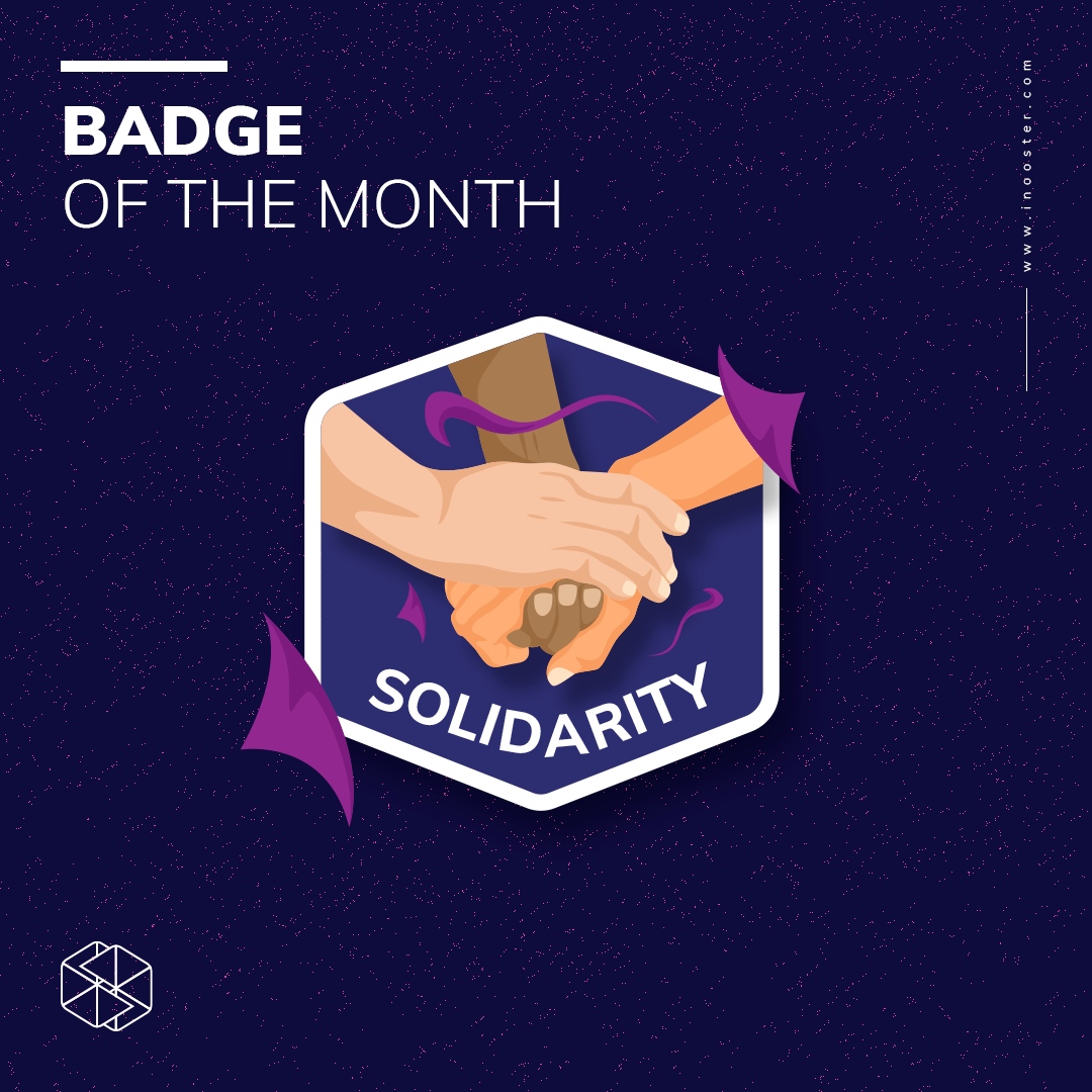 inooster's tweet photo. March badge "Solidarity". 🤝 Dedicated to the beautiful days that we were always together and side by side, despite dozens of things that happened! ❤️🩹
#Inooster #Gamification #GamificationSoftware #Oyunlaştırma #OyunlaştırmaYazılımı #Badge #InoosterBadge #GamificationBadge https://t.co/K7HPe759T9