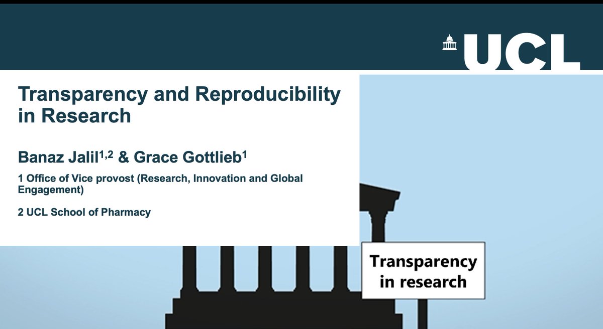 Banaz_Jalil's tweet photo. A pleasure to speak to the @TheUCLReview Society yesterday about the 'Transparency and Reproducibility in Research' Special thanks to Kavya Subramanian &amp; @tamz1n_ @TheUCLReview!!! @Grace_Gottlieb @UCLopenscience @UCLLifeSciences @School_Pharmacy https://t.co/A7J8GLFOS2