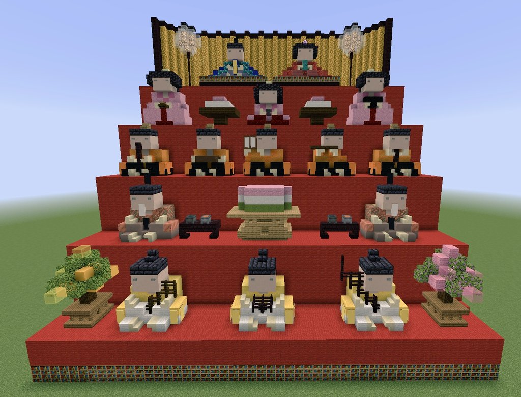 suneta_ai's tweet photo. マイクラひな祭り建築
 #Minecraft  #マイクラ  #マイクラ建築 https://t.co/o3KepscLHN