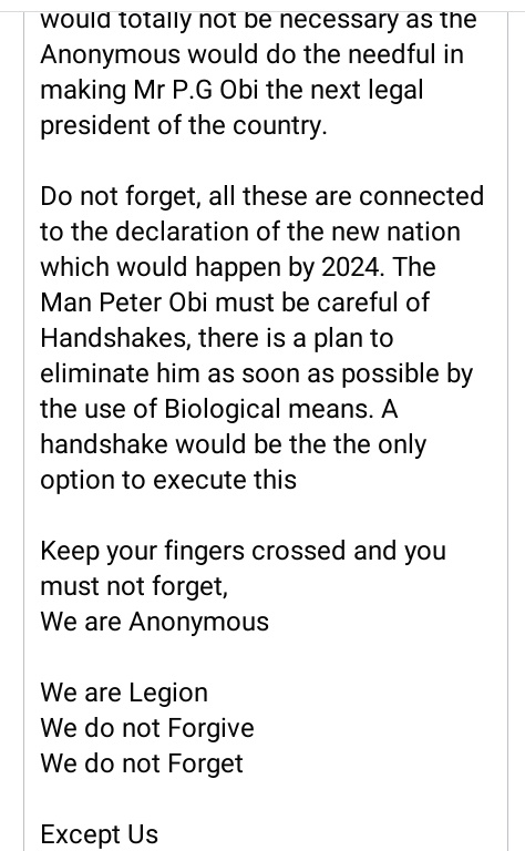 Rejoice83951194's tweet photo. Please @PeterObi you have to be very careful now 🙏🙏
It looks like this prophecy is already manifesting
#INECElectionResult 
#Rigging
#Revolution 
#Resignation 
#protest 
#ObiIsWinningEverywhere 
#2023Verdict 
#BolaAhmedTinubu https://t.co/UJ5V64lKq4