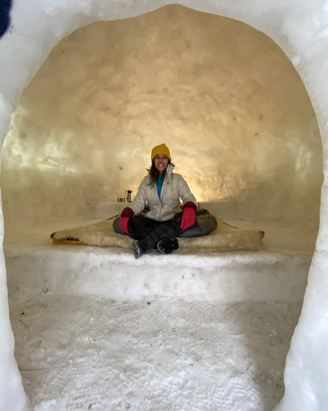 Inside an igloo