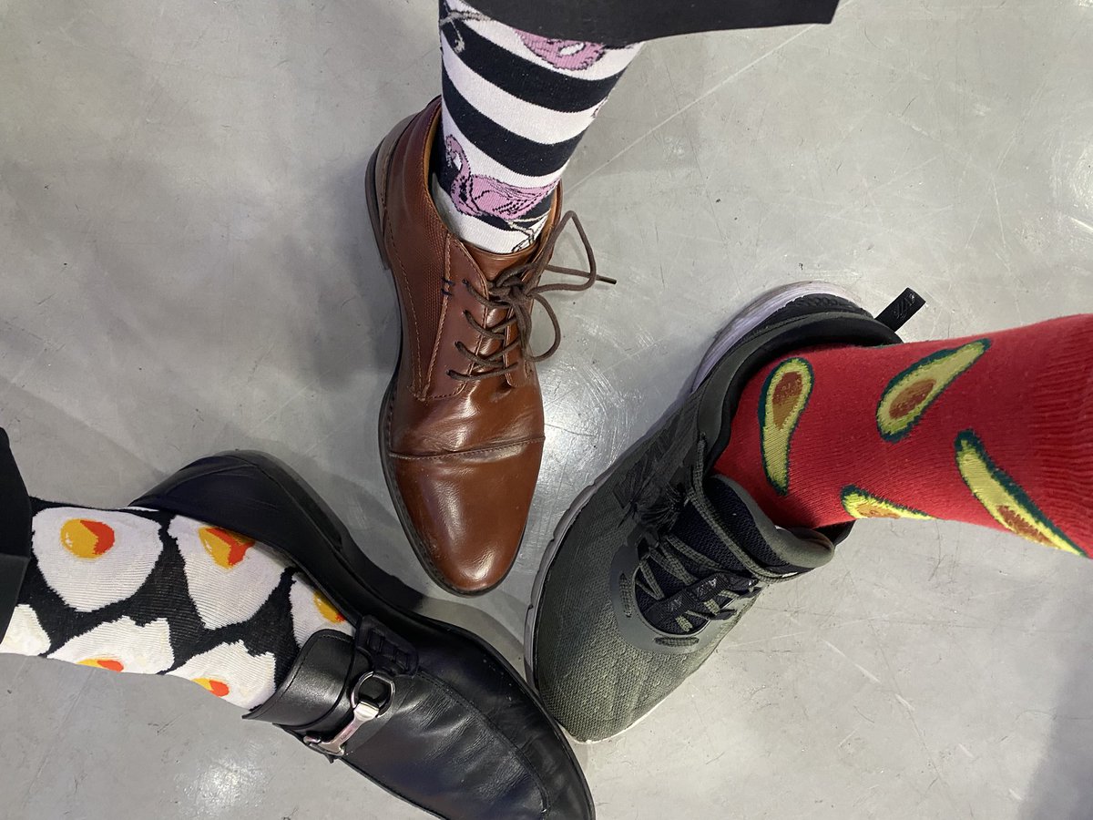 TeddFlorendo's tweet photo. Eggs, Avocados and Flamingos. I guess I didn’t get the breakfast memo.
@8NewsNow 
@BrianLoftus8 @TeddFlorendo 
#CrazySocks #Behindthe8 #8NN https://t.co/SGJOon1vI1