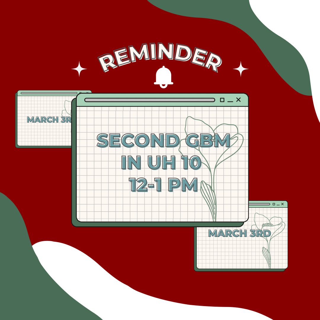 AMASatUTA's tweet photo. second GBM this friday from 12-1 at UH 10 ‼️ https://t.co/vJ7gVqMpF0