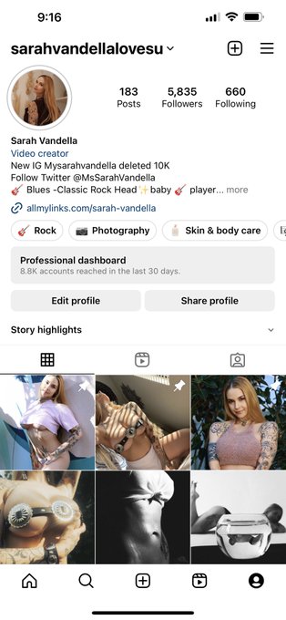 Make sure you&rsquo;re following my only Instagram account and not scam accounts!!!! @SarahVandellaLovesu https://t<a href="/tag/newprofilepic"class="tags"><span>#newprofilepic</span></a>