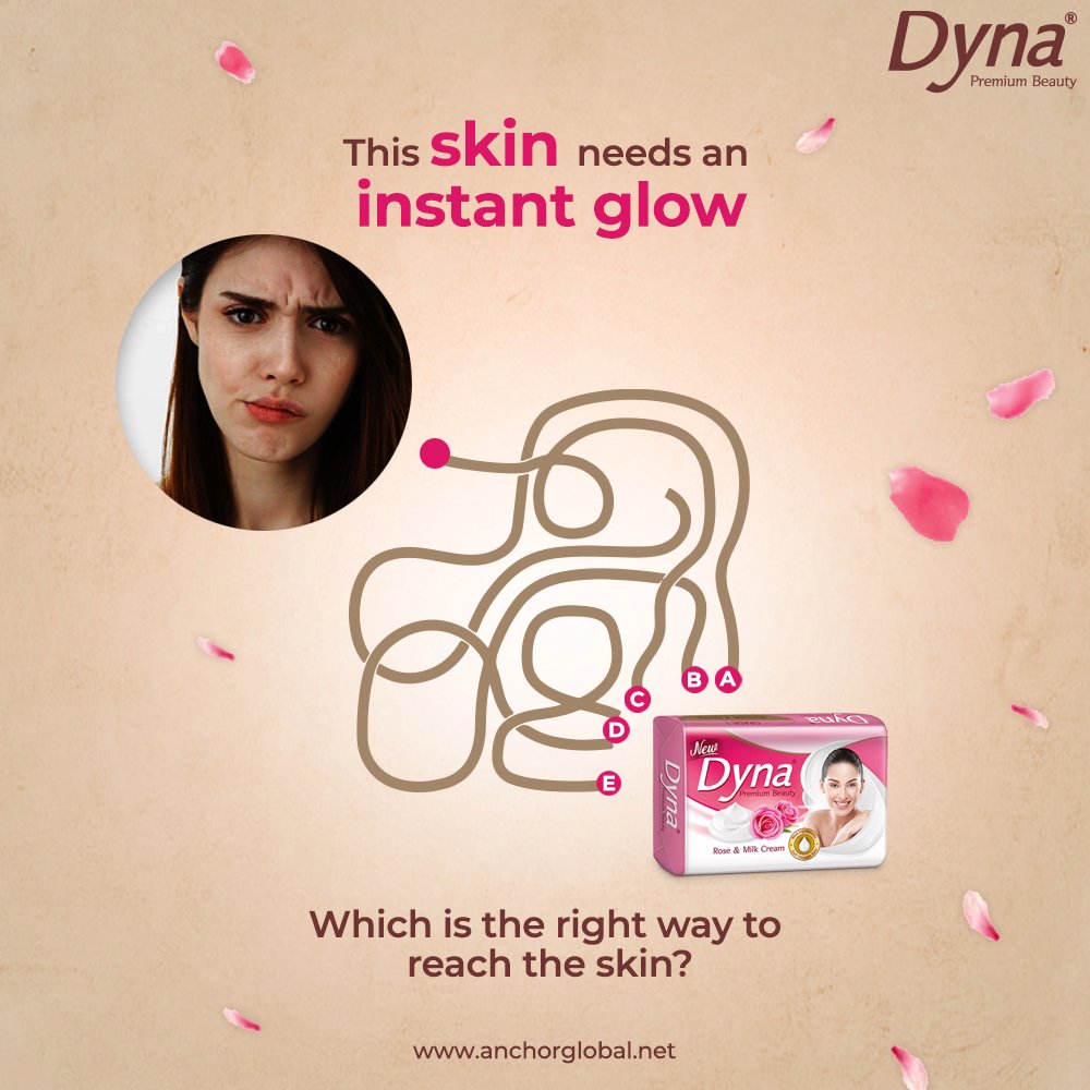 The skin needs natural glow to feel fresh and remove dullness. Help the skin by choosing the right path for Dyna Premium Beauty soap. Comment and let us know the right path.

#DynaPremiumBeauty #DynaSoaps #Beauty #FindtheRightway #InstantGlow #RoseAndMilk #Rose #Milk