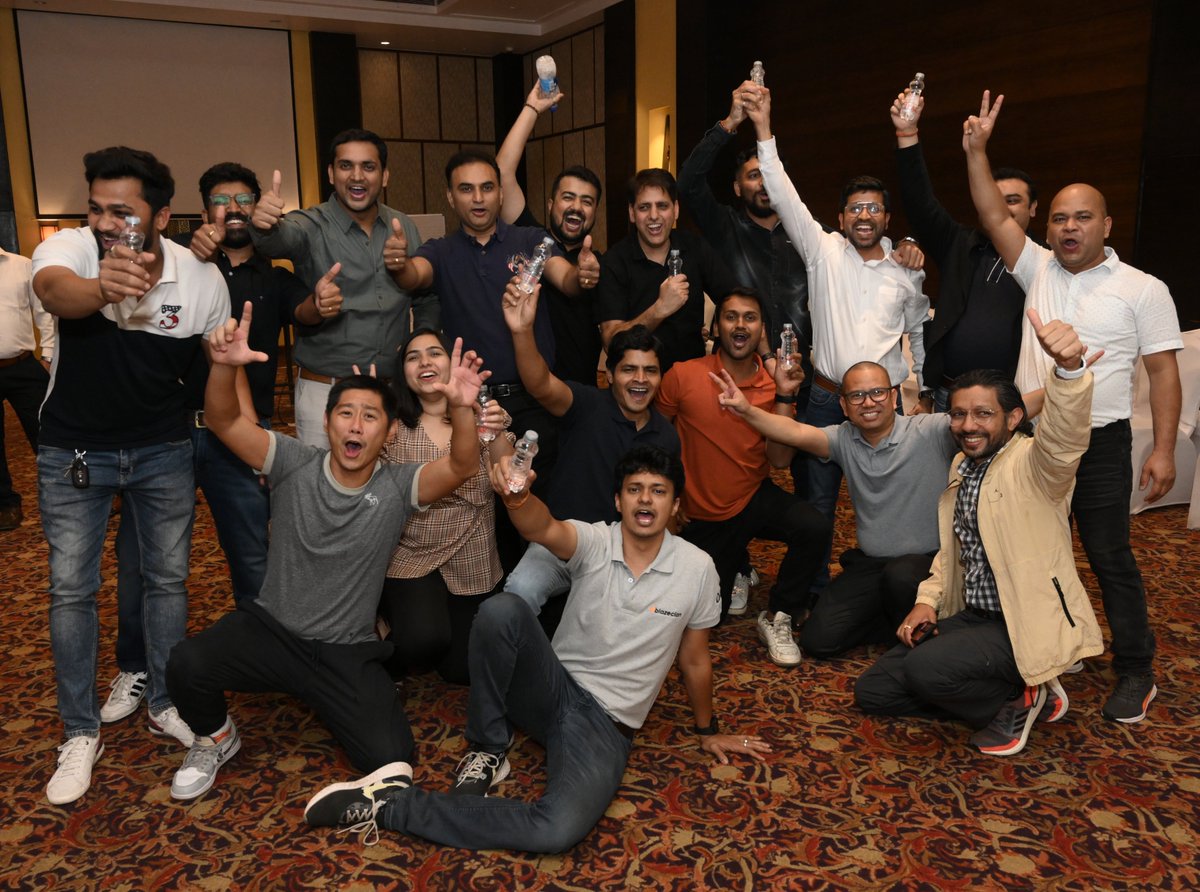 blazeclan_hq's tweet photo. We Engage. We Party. We are #OneClan. It was an immense pleasure to have all the leaders of Blazeclan gather at one place for the #Engage23, for customers, clan members, and self. Here's a glimpse of the fun we had while building models and practices for 2023. #CustomerObsession https://t.co/n4KYnP2heN
