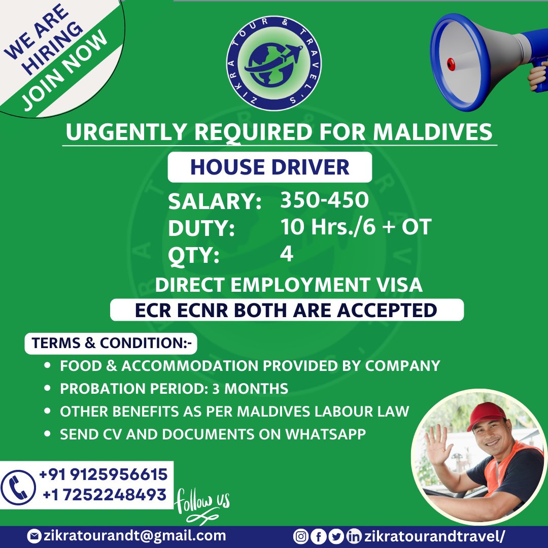 #jobvacancies #jobalert #maldivesisland #maldivesjobs #macau #maldivesjobsoffers #maldives #jobsearch #maldivesisland #maldivesjobs2023 #macau #jobinmaldivesisland #joblife #maldivesjoboffer #jobvaccancies #jobinabroad #zikra #tourandtravel