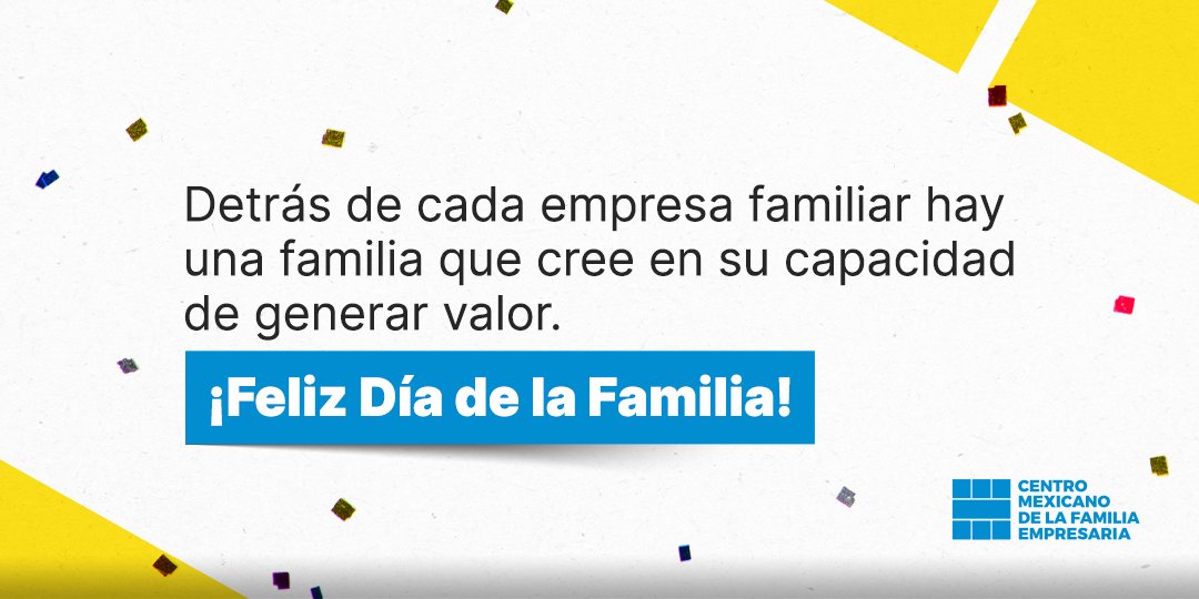 Las #FamiliasEmpresarias son familias con valor porque:
Enfrentan los riesgos.
Producen riqueza.
Tienen principios.
#FelizDíaDeLaFamilia