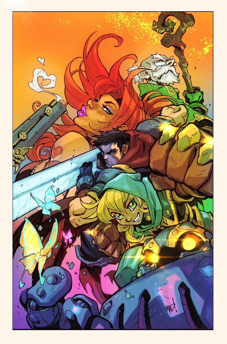 drawingdarius's tweet image. Slapped some colors on this super dope @JoeMadx #Battlechasers piece! #colorpractice #digitalart  #Procreate