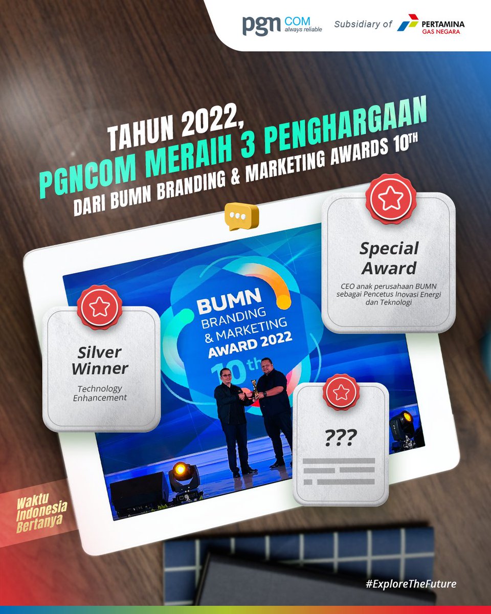 pgncom_id's tweet photo. SAATNYA BAGI-BAGI HADIAH!

1. Follow IG, FB, Twitter, Tiktok, Linkedin PGNCOM
2. Tulis jawaban di reply dengan hashtag #WaktuIndonesiaBertanya
3. Tag 3 teman
4. Jadilah followers yang paling aktif

Ada saldo OVO/GOPAY @100K untuk 2 pemenang!

Pemenang akan diumumkan minggu depan! https://t.co/mUpZjHHzwG