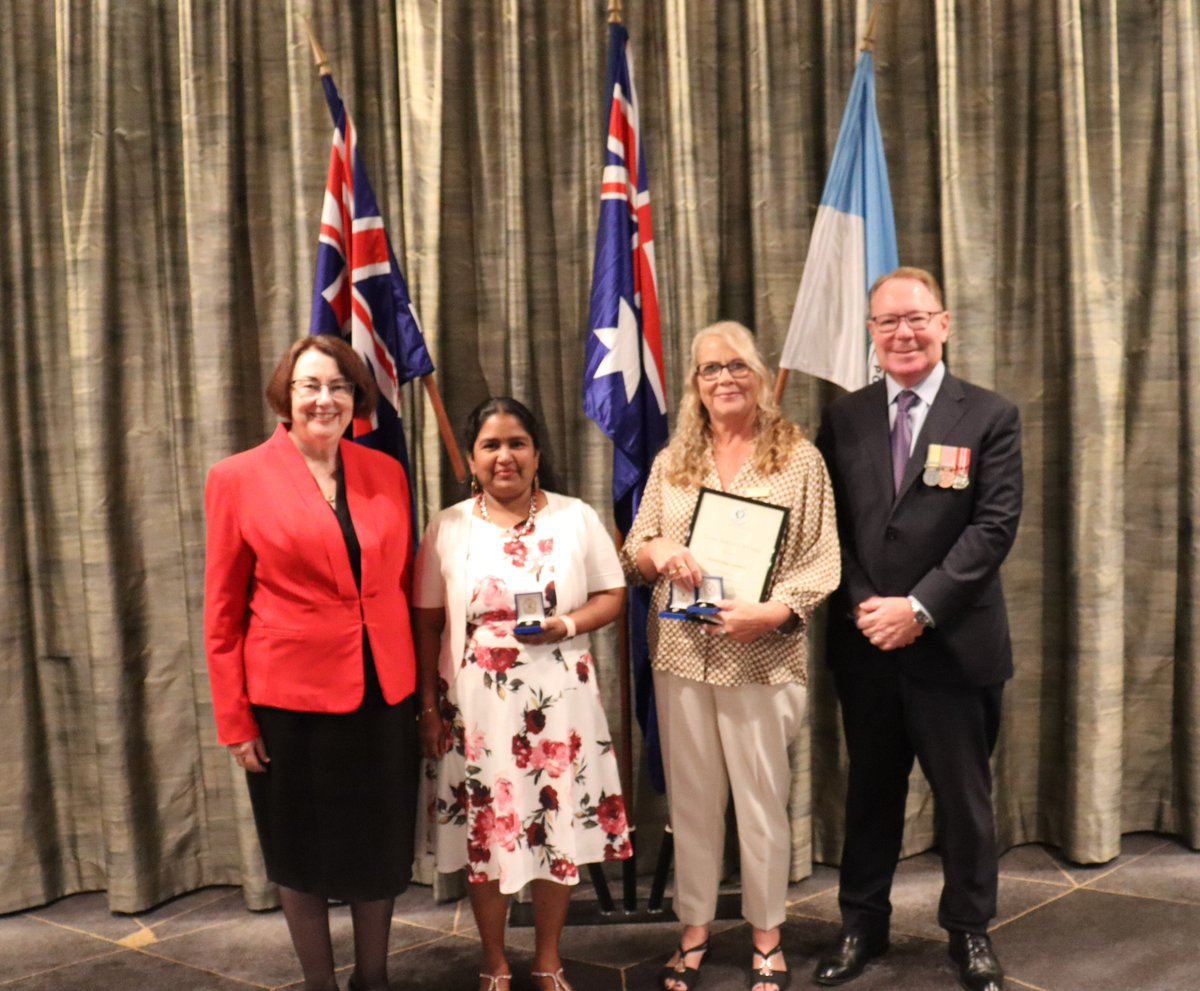 hugh_mcdermott's tweet photo. Pleasure to attend the Cumberland Police Area Command Awards Ceremony with my @NSWLabor colleagues @Charlton_AB, @juliafinnMP , and @CumberlandSyd Mayor Lisa Lake. Thank you to these @nswpolice for your service to #keepourcommunitysafe. #westernsydney https://t.co/u05AQD4Ey0