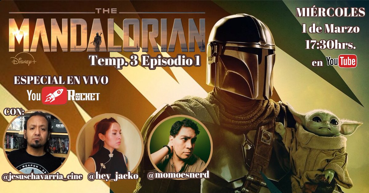 Ya llega a <a href="/disneyplusla/">Disney+ Latinoamérica</a> la temporada 3 de #StarWars #TheMandalorian! Por supuesto con <a href="/Jaakkiiee/">Jacko</a> y <a href="/Momoesnerd/">Momo N3rd</a> tendremos transmisión en vivo para analizar cada uno de los episodios. Pasen por acá y pongan el recordatorio
👉🏽m.youtube.com/watch?v=yOonVd…