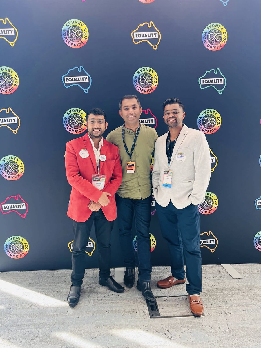 HumsafarTrust's tweet photo. We are proud to announce our board member @itsshibuthomas &amp; our #Advocacyteam @HstTinesh @SudhanshuLatad made it to @SydWorldPride #HumanRightsConference2023 in Sydney Australia.

If you're in Sydney say Hi to our teams or send us a dm and we will connect you 😁

#HRC2023 #Sydney https://t.co/uOkkvmWoKl
