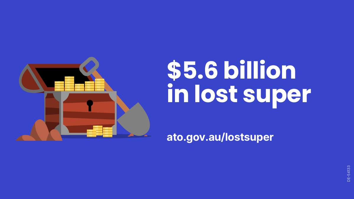 JuliaG_OneClick's tweet photo. ato_gov_au: Did you know we’re holding $5.6 billion dollars in unclaimed super? 🤯 If you’ve changed jobs, changed name, relocated, or changed your address, you may have lost super waiting for you! 🔍 To find your lost super, visit https://t.co/wOA5D32j6o https://t.co/LNxloMqkQe