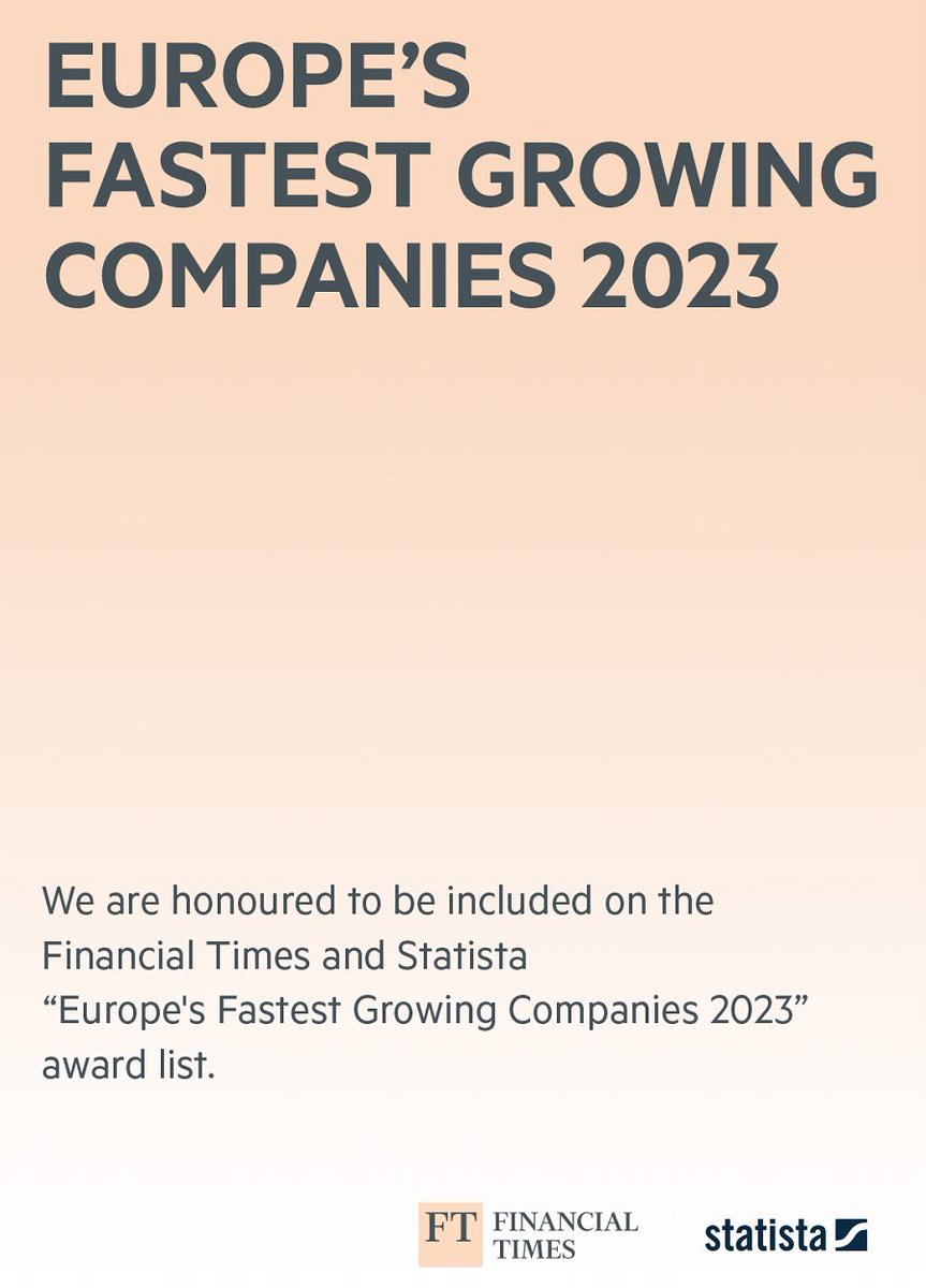 Mapcargo are proud to be included in the Financial Times list of Europe’s Fastest Growing Companies.   #Growth #FT #teamwork #Mapcargo #supplychain