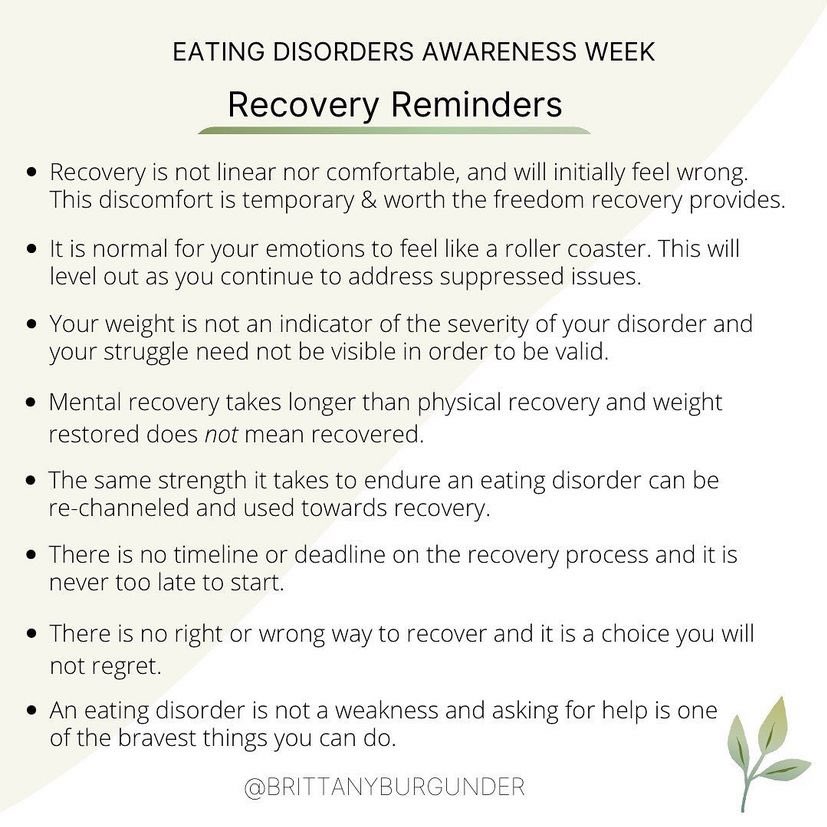 stole this from instagram but this week is #eatingdisorderawareness week and wanted to share some facts