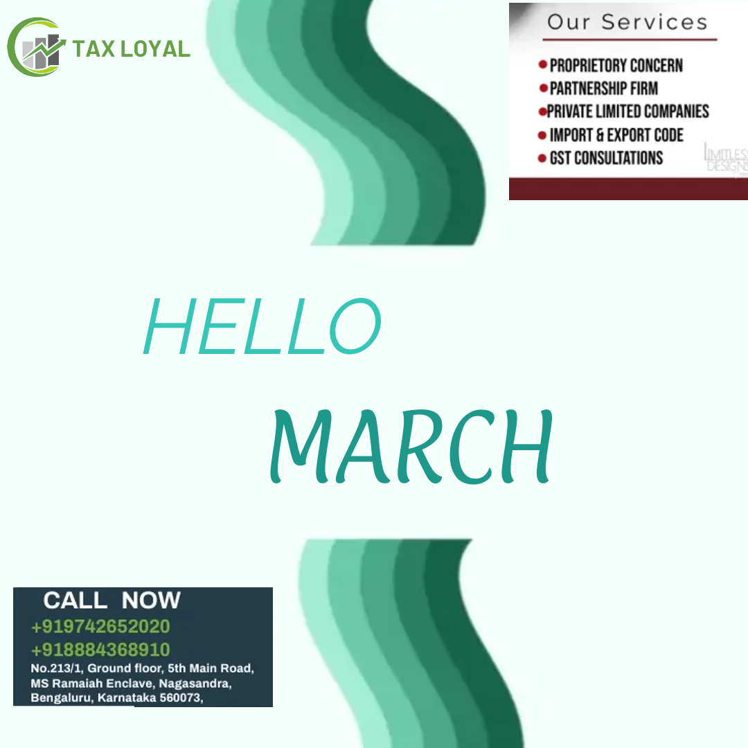 TaxLoyal's tweet photo. Hello March.
#March #MarchMadness #It #taxes #MSME https://t.co/fp8No7gyNV