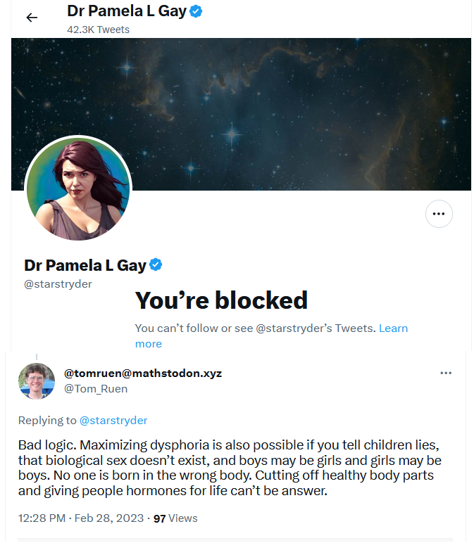 Tom_Ruen's tweet photo. I'm sad the empathetic left can't accept the possibility their science has been hijacked for ideology, that trying to save a few dysphoric lives costs confusion of millions and misery of thousands of victims of this new trans-humanism that says all feelings must be affirmed. https://t.co/a1QPu46biA