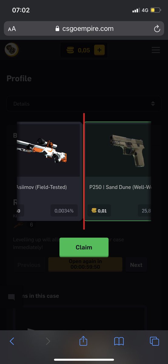 Zenth77's tweet photo. Wtf:( @CSGOEmpire baited me too hard XD https://t.co/IrVCLZOMxb