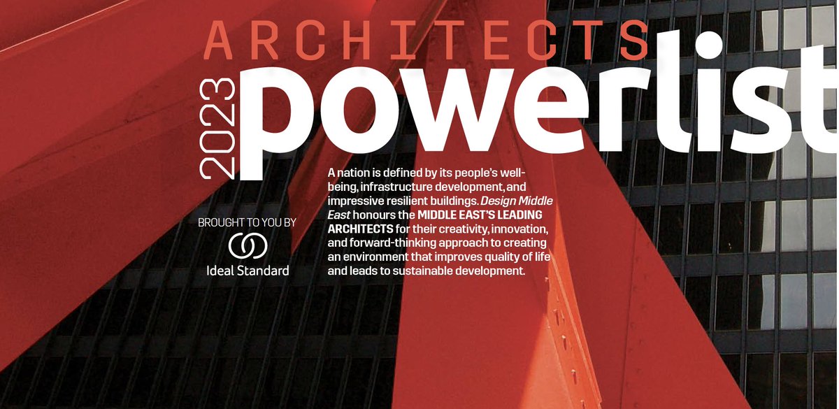 #ArchitectsPowerlist brought to you by @IS_Gulf  
#16 adriana graur @dwp 
#17 Edward McIntosh @atkinsglobal 
#18 Islam El Mashtooly <a href="/obmintl/">OBM International</a> 
#19 Peter Davison <a href="/DSAarchitects/">DSA Architects International</a> 
#20 Kirby Zalameda <a href="/DLRGroup/">DLR Group</a> 
Click here to read more: bit.ly/3ZaLY10