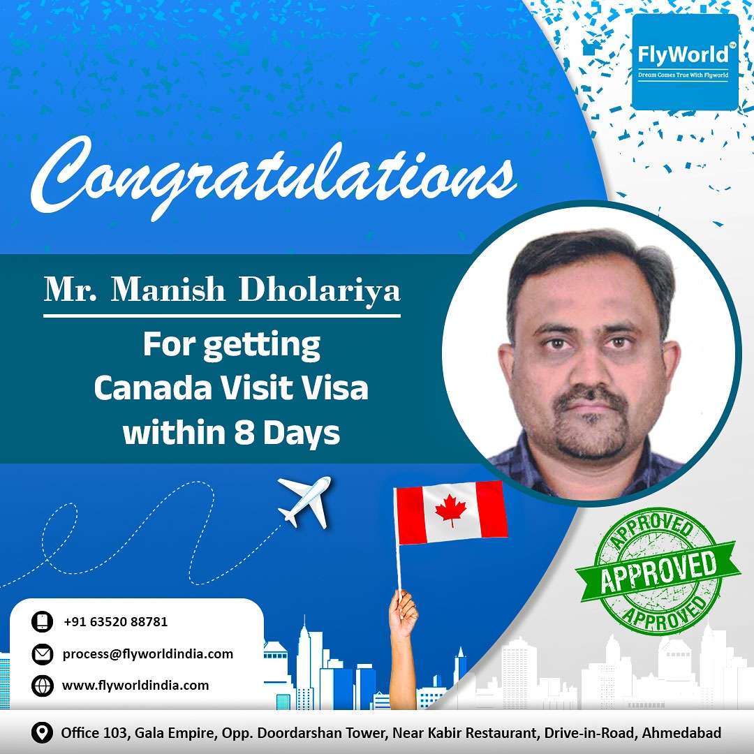 flyworldindia's tweet image. Congratulations Mr. Manish Dholariya For Getting Canada Visit Visa Within 8 Days.

#QuickVisaProcessing
#ExpressVisaService
#FastVisaApproval
#TravelWithEase
#HassleFreeVisa
#VisaWithin8Days
#TravelGoals
#ExploreTheWorld
#TravelMore
#TravelAdventure
#TravelTips