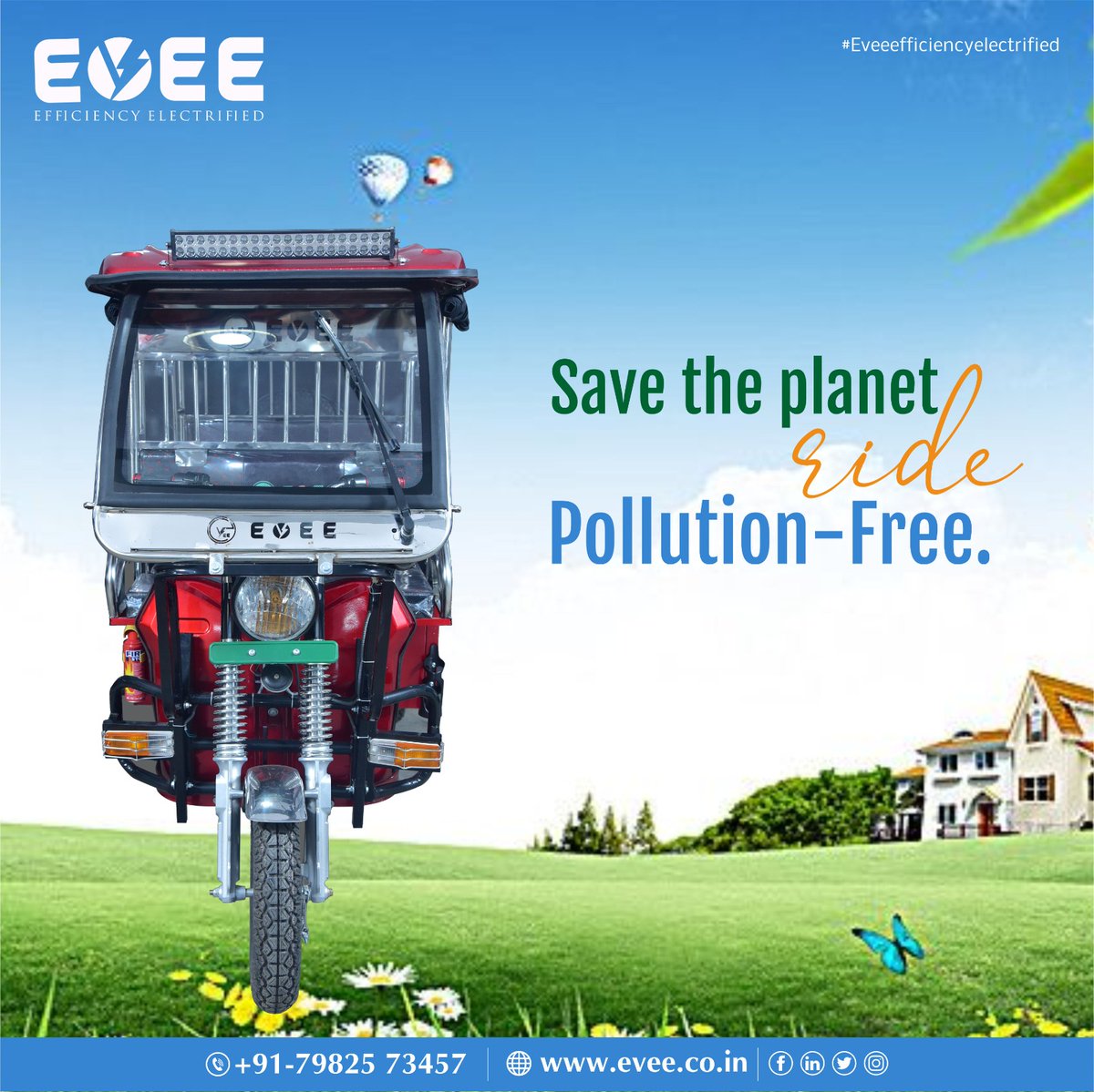 eveeofficials's tweet image. Save the planet ride pollution - free.

For more information 
Contact: +91-7982573457
Visit: evee.co.in

#evee #energyefficient #servicelife #extendedlife #environmentfriendly #fuelvehicle #bettermatch #escooty #erickshaw #egreen #manufacturer #spairparts