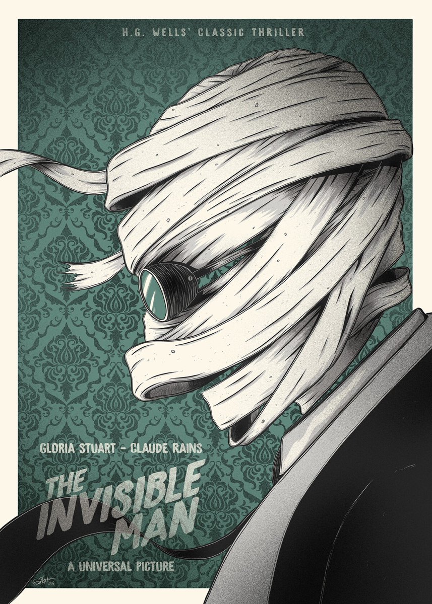 MatthewAMullins's tweet photo. Alternative poster for The Invisible Man (1933)
By Simon Delart    @S2lart     https://t.co/lt9Dgeccly
https://t.co/NFKu3C0pBU
#InvisibleMan1933 #AlternativePoster #SimonDelart https://t.co/lIO4ZH3B5f
