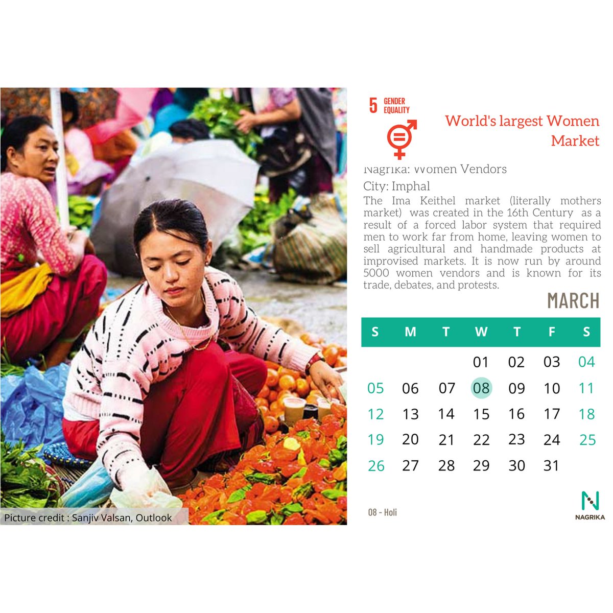 tarun_rishikesh's tweet photo. #RT @Nagrika: In Nagrika’s 2023 Calendar, month of March is dedicated to World's largest Women Market. Not just a trading hub, the 500 year old market has also been an important meeting ground for socio-political discussions &amp; movements and has hosted a … https://t.co/BLn0czlYEp