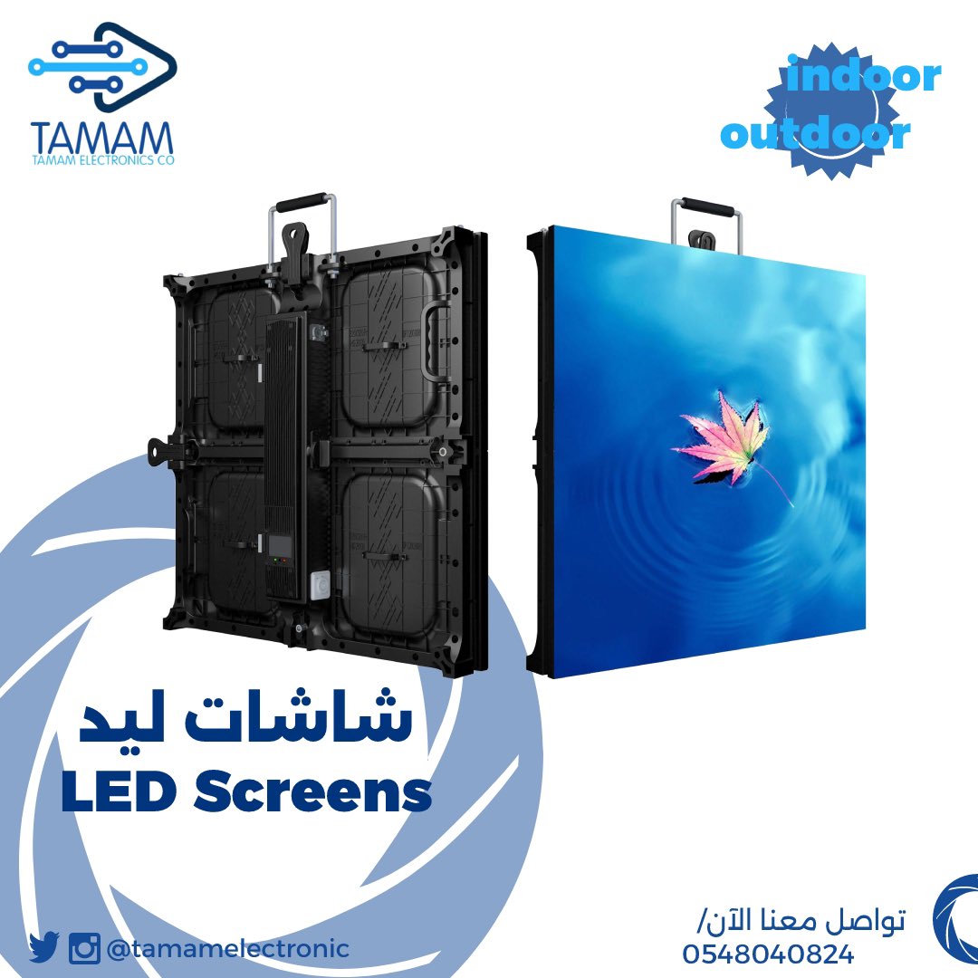 TamamElectronic's tweet photo. #شاشات_ليد داخلية وخارجية بقياسات مختلفة ودقة وضوح وسطوع عالية ✨😍 للطلب تواصل معنا الآن عبر الاتصال: 0548040824
Email: info@tamamco.com https://t.co/9L8t8bnyHS