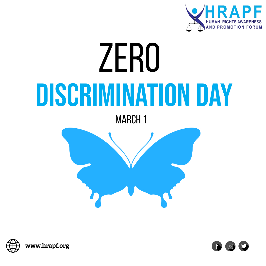 HRAPF joins the rest of the world to commemorate #ZeroDiscriminationDay. This year's theme 'Save lives: Decriminalise' highlights the urgent need to end criminalisation and stigma against marginalised communities. 

#SaveLivesDecriminalise