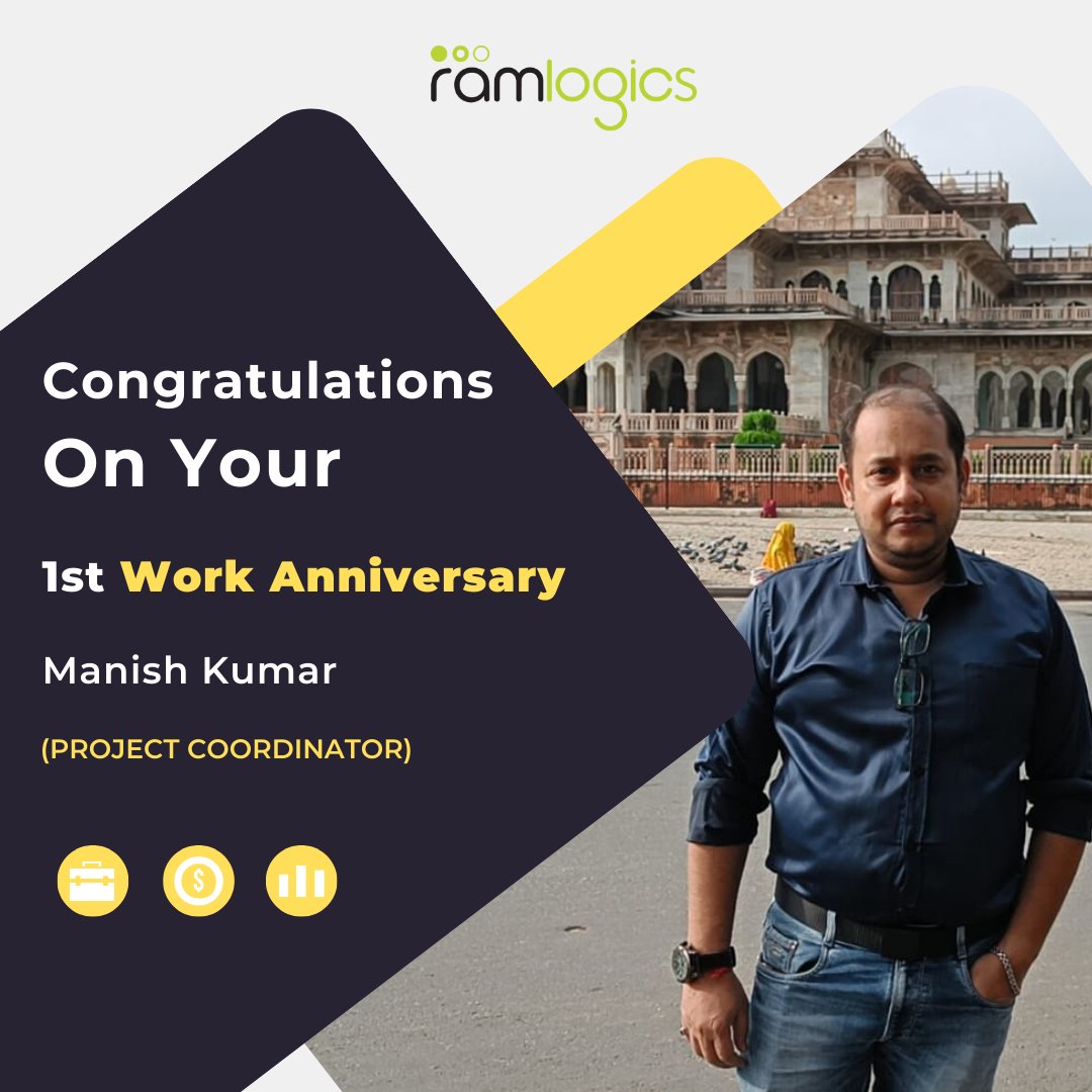 ramlogics18's tweet photo. It feels just like yesterday since you started working with us, whereas it's already been a year.
We must acknowledge that you have come a long way as a professional in our organization, and we appreciate your efforts. With our best compliments on your first anniversary, we pray https://t.co/9qVt8Ekz5Q