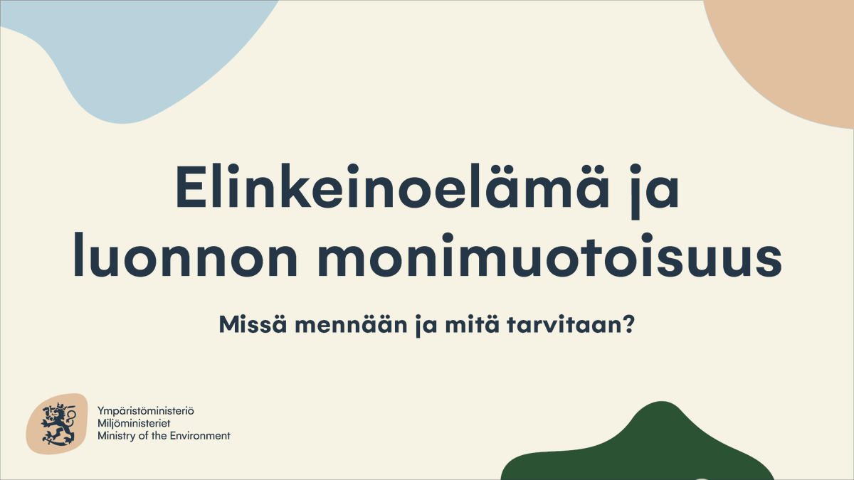 yministerio's tweet photo. Selvitys: Suomalainen elinkeinoelämä ymmärtää luontokadon pysäyttämisen kiireellisyyden

Selvityshenkilö @MariPantsar’in mukaan yritysten luontotoimia tulee vahvistaa, jotta luontokato saadaan pysäytettyä 2030 mennessä.

Tiedote ja selvitys: https://t.co/wk2eUwiTek https://t.co/lfG58TiqkQ