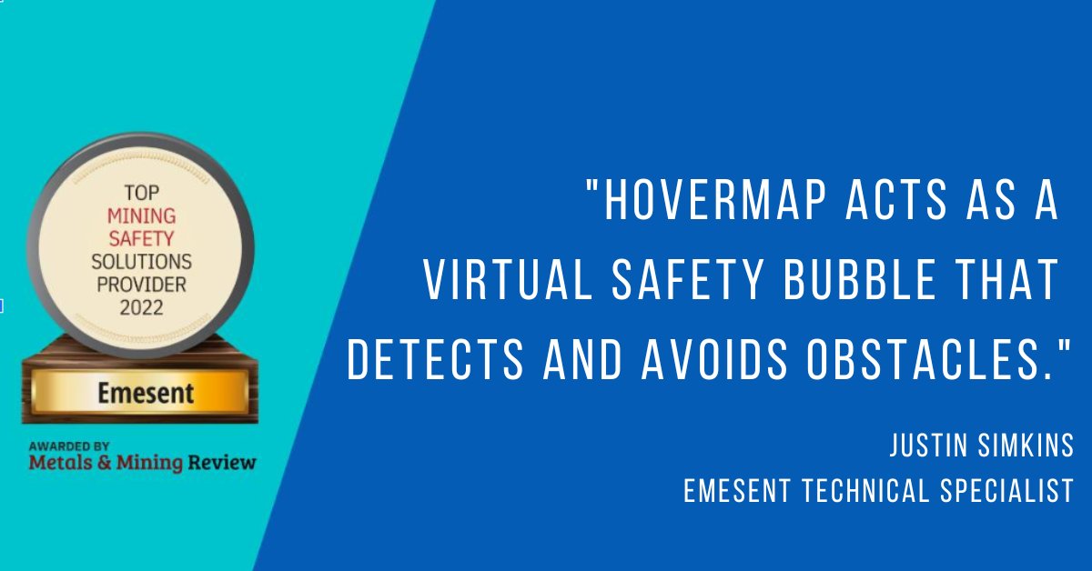 emesent's tweet photo. Hovermap's beyond visual line of site capability reduces safety risks for personnel while improving mining efficiencies. Hovemap received the Top Mining Safety Solutions Provider Award from Metals & Mining: https://t.co/vOT9iJ4qCD
#Hovermap #minesafety #droneautonomy #LiDAR https://t.co/MH2QdG0SZE
