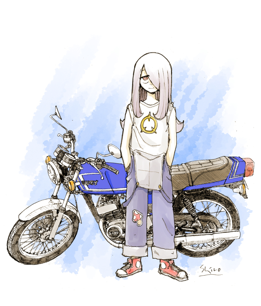 スーシィ・マンババラン 「最初は母の同僚のお兄ちゃんのRG250、ちなみに最初の所有車はその人にもらったR」|し ろ（ 築 ５ ６ 年 ・ 心 不 全 療 養 中 ）のイラスト