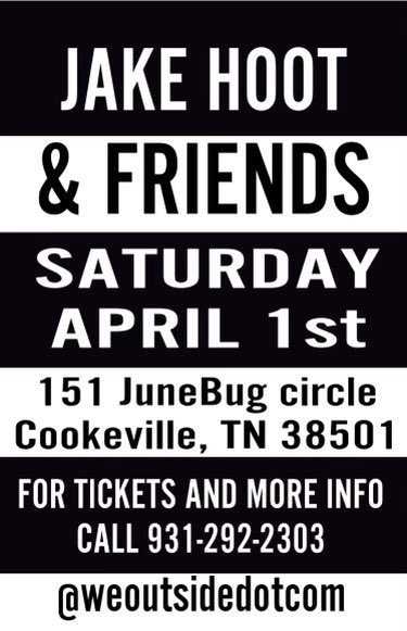 officialaghawk's tweet image. Come see us April 1st @jakehootmusic @jamieraymusic