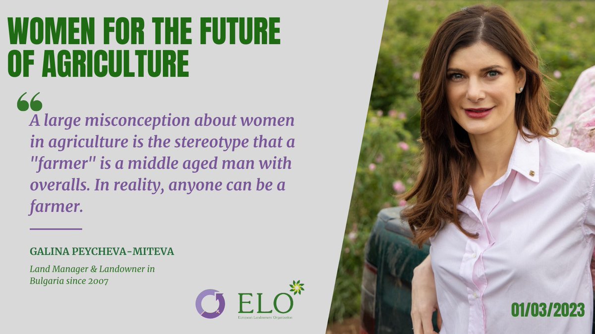 ELO wants to celebrate women's contribution to agriculture and the food value chain this March! We will publish a daily portrait of a woman and her contribution to agriculture. Read the full article 👉europeanlandowners.org/multimedia/wom…  #WomenInMarch #womeninagriculture #MarchIsWomensMonth