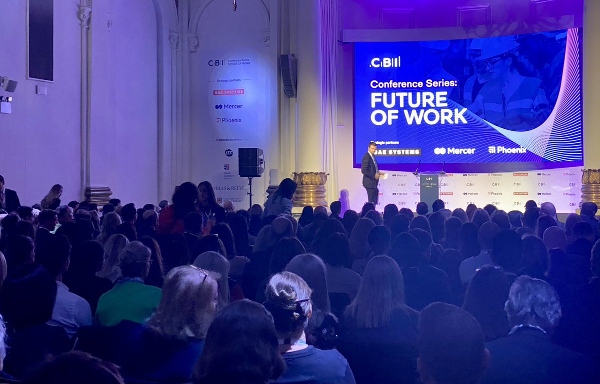 Standing room only at the @CBItweets #FutureOfWork23 conference in London today! Looking forward to discussing all things #digitalskills on the panel later!