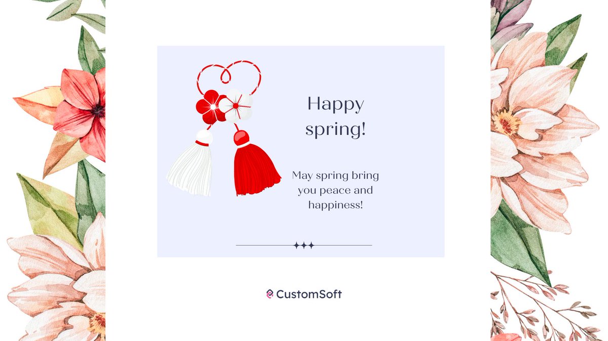 customsoftio's tweet photo. Mărțișor is a Romanian celebration that takes place every year on the 1st of March. It is a celebration of the coming of spring, and a symbol of hope for a prosperous and happy year. 

We are sending you a virtual Mărțișor with all our best wishes!

#customsoft #martisor #spring https://t.co/gnMEBrmbPu