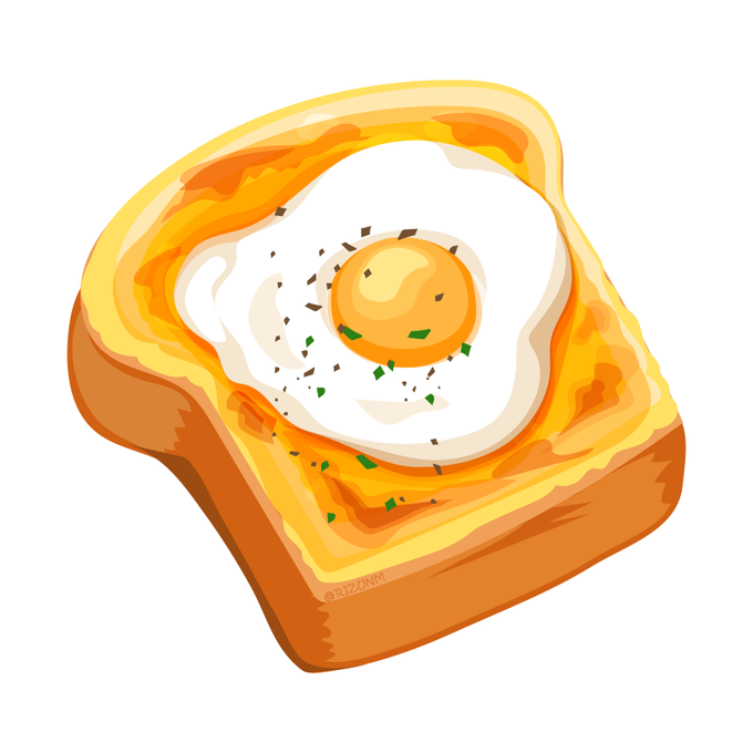 「パン 卵」のTwitter画像/イラスト(新着)｜5ページ目